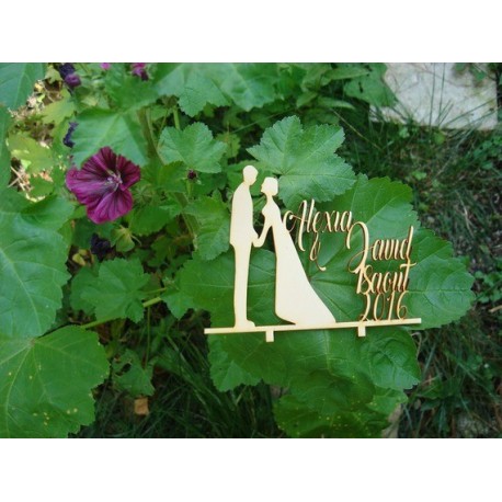 cake topper 02892 en bois pour vos pièces monter