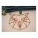 Tête chouette origami 02058 embellissement en bois pour vos créations