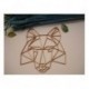 Tête de chien origami 02056 embellissement en bois pour vos créations
