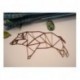 Sanglier origami 02051 embellissement en bois pour vos créations