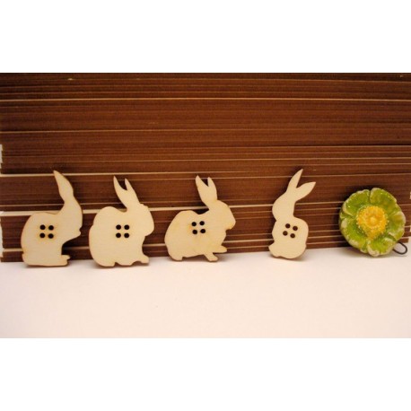 lot 8 lapin 1927 embellissement en bois pour vos créations
