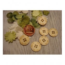 6 boutons diam 2 1933 embellissement en bois pour vos créations