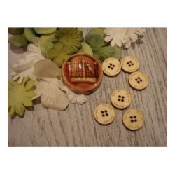 6 boutons diam 1.5 1932 embellissement en bois pour vos créations