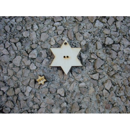 Pampille lot de 5 étoile bois en 6 mm 1560 une décoration de sapin