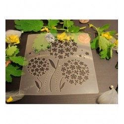 Pochoir fleurs P0178 pour vos pages, vos cartes, vos murs