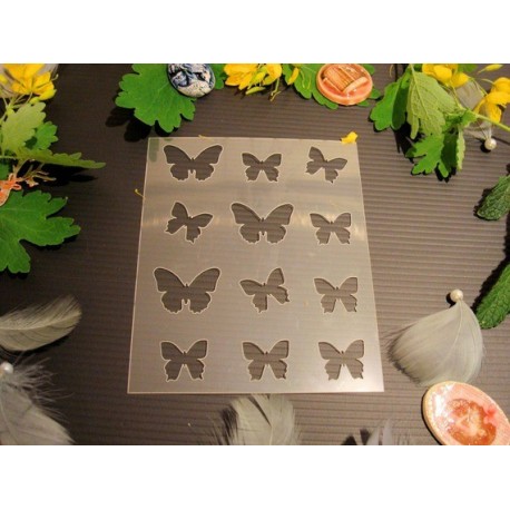 Pochoir papillon P0177 pour vos pages, vos cartes, vos murs