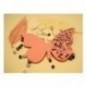 Papillon a message par 10 -1365a- papier rose pale