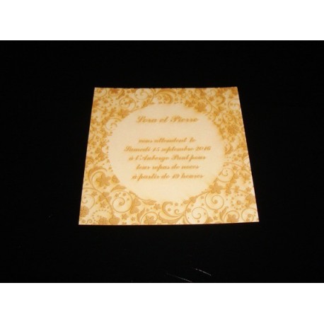 Invitation mariage 1654 carte sur mesure gravé