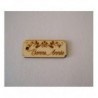 Etiquette Bonne année 1638 embellissement en bois pour vos créations