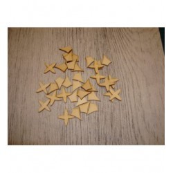 Lot divers formes ba056 embellissement en bois pour vos créations