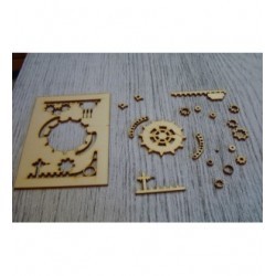 Steampunk 1403 embellissement en bois pour vos créations