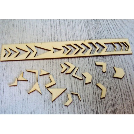 Lot pointe de fleche 1314 embellissement en bois pour vos créations