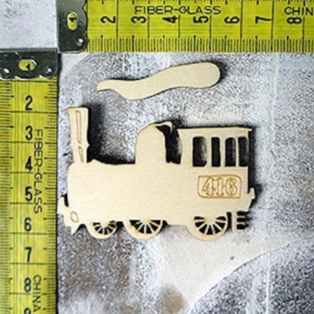 Train 344 embellissement en bois pour vos créations