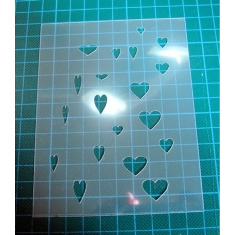 Pochoir coeur 0120 pour vos pages, vos cartes, vos murs