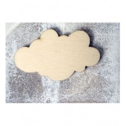 Nuage 3x5 cm 96 un embellissement en bois pour vos créations