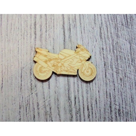 moto gravé 1142 en bois pour vos créations