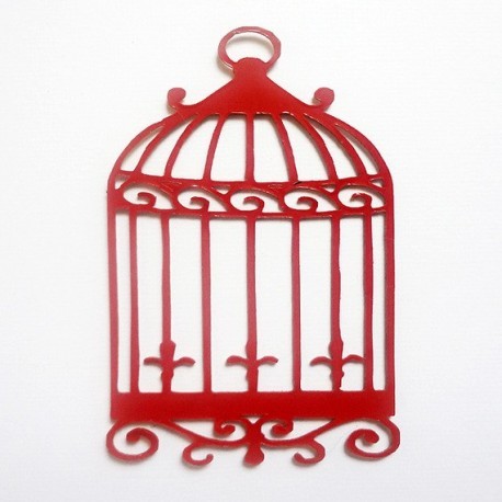 cage et un oiseau 408 suprise en plexi pour votre scapbooking