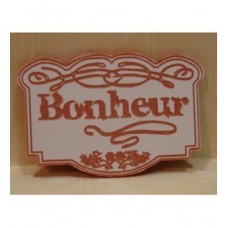 lot de 3 petites plaques bonheur 189 gravés embellissement pour le scrapbooking