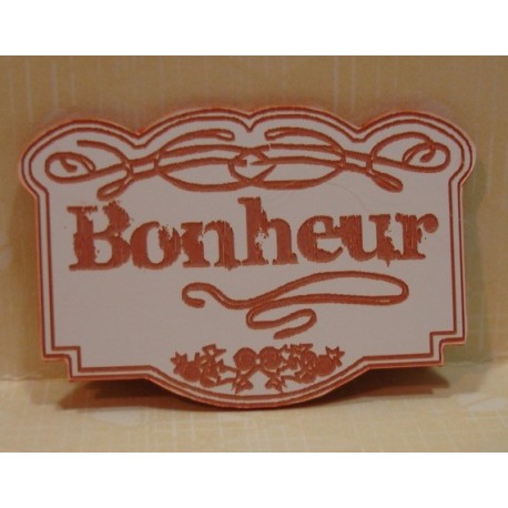 lot de 3 petites plaques bonheur 189 gravés embellissement pour le scrapbooking