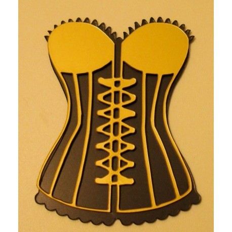 corset 60 a lacet pour scrapbooking ou carterie