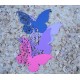 Papillon marque place par 10 -1365- papier violet