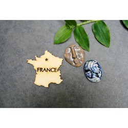 Carte de France 217 embellissement en bois pour vos créations