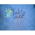 cake topper Mr et Mrs 02102 en bois pour vos pièces monter