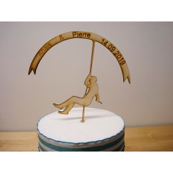 cake topper descente en rappel 02524 pour vos pièces monter mariage anniversaire cérémonie