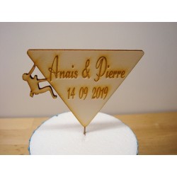 cake topper descente en rappel 02525 pour vos pièces monter mariage anniversaire cérémonie